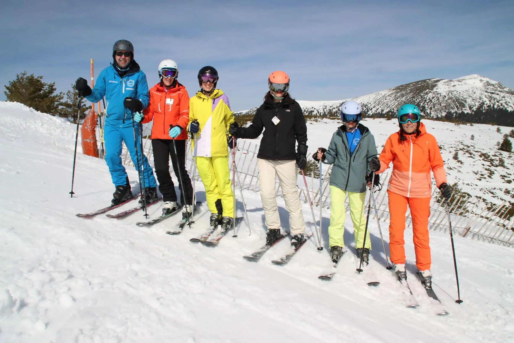 Clase particular de esquí en la Sierra de Madrid